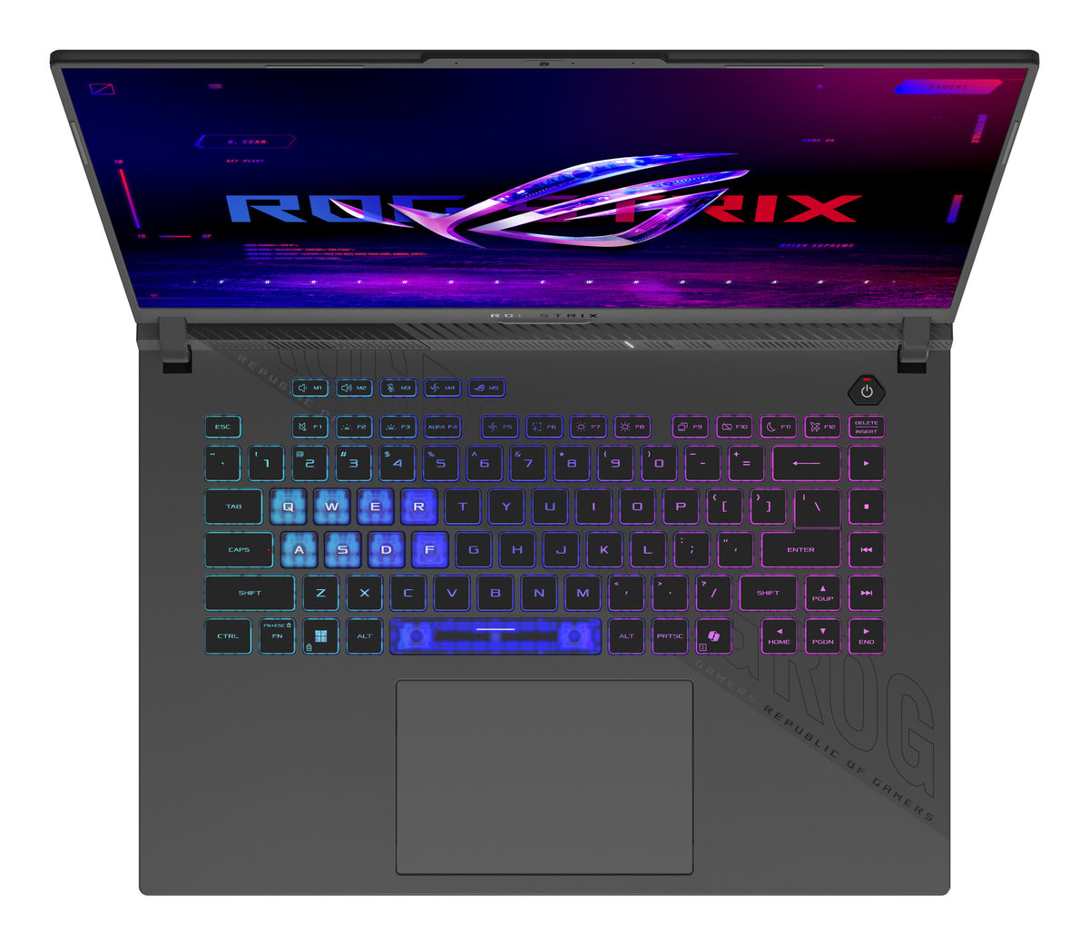 ASUS ROG Strix G16 G614PR-RV092W AMD Ryzen™ 9 8940HX Laptop 40,6 cm (16") WUXGA 16 GB DDR5-SDRAM 1 TB SSD NVIDIA GeForce RTX 5070 Ti Wi-Fi 6E (802.11ax) Windows 11 Home Sort, Grå