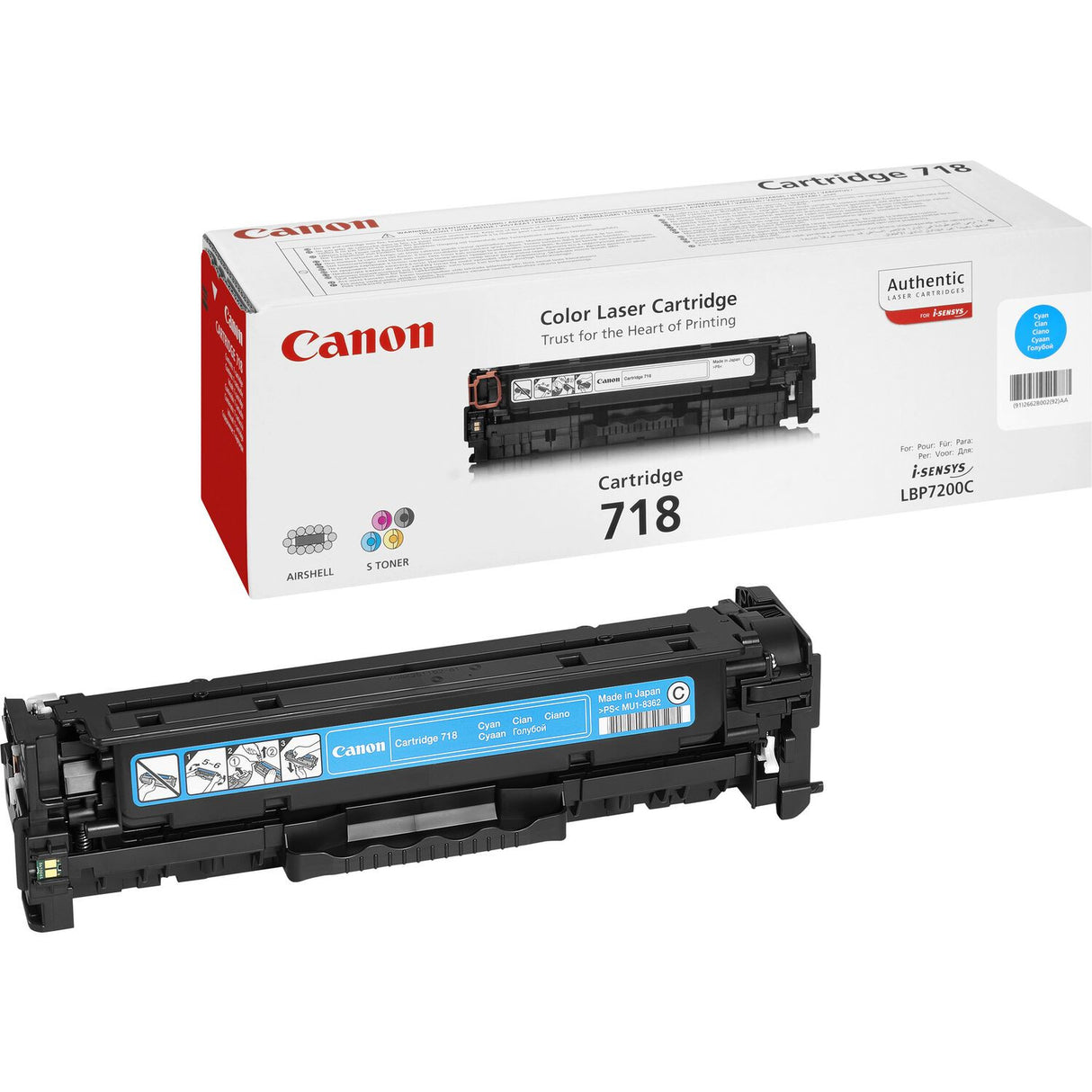 Canon CRG-718 C tonerpatron 1 stk Original Blå