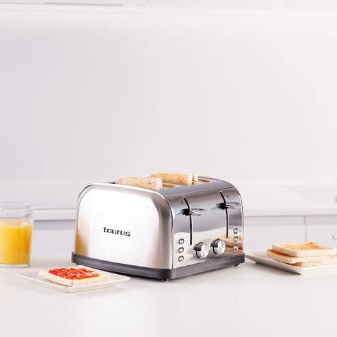 Taurus 960697000 brødrister 7 4 skive(r) 1900 W Rustfrit stål
