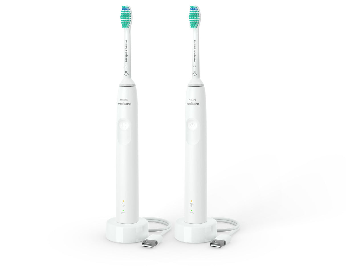 Philips 3000 series 3100 series HX3675/13 2x Sonisk eltandbørste - Hvid