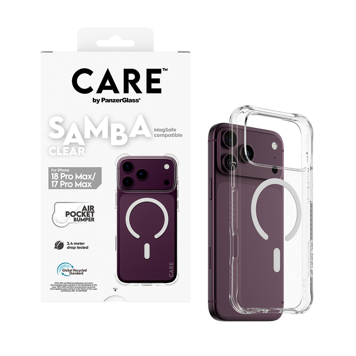 CARE by PanzerGlass Samba Beskyttelsescover Termoplastisk polyuretan (TPU) Apple iPhone 17 Pro Max, 18 Pro Max