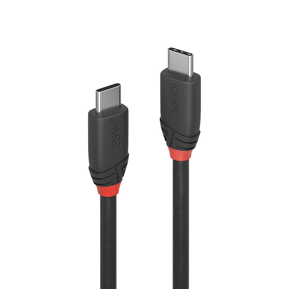 Lindy 36905 USB-kabel USB 3.2 Gen 1 (3.1 Gen 1) 0,5 m USB C 10 Gbit/sek. Sort