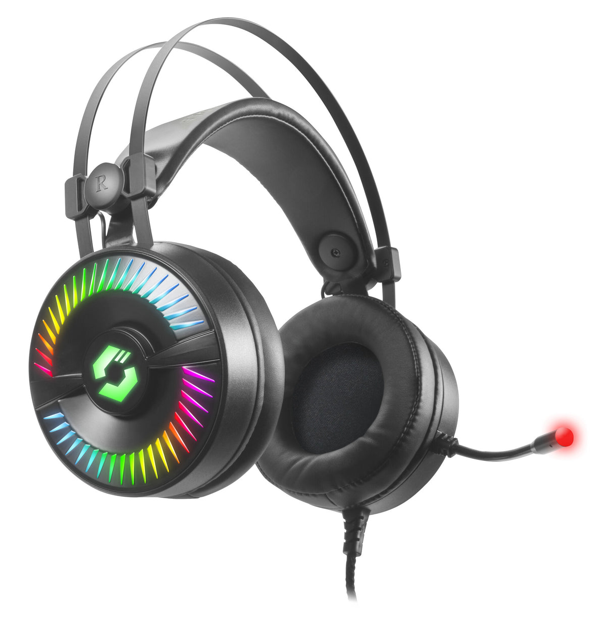 SPEEDLINK QUYRE RGB 7.1 Headset Ledningsført Spil USB Type-A Sort