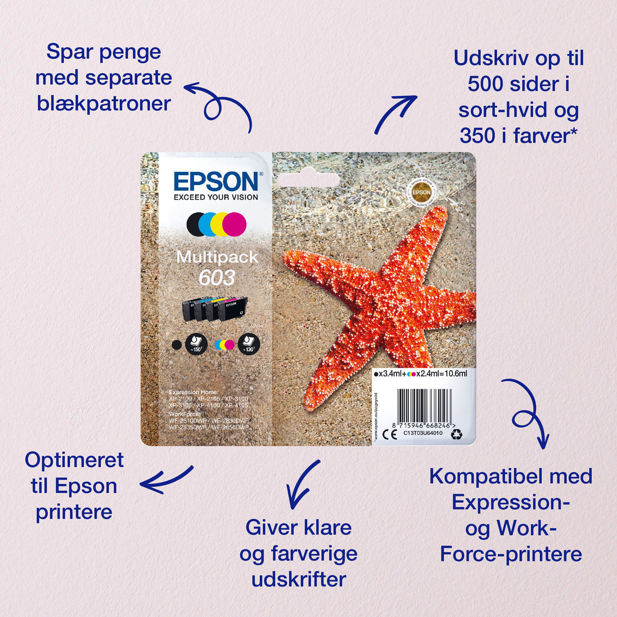 Epson Singlepack Cyan 603XL Ink