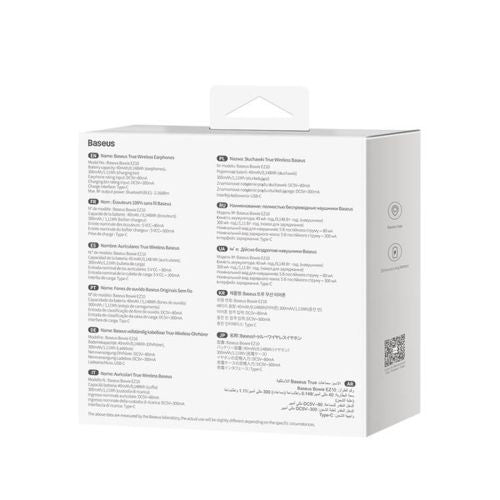 Baseus høretelefon Bluetooth Bowie EZ10 BT 5.3, TWS, Hvid EU