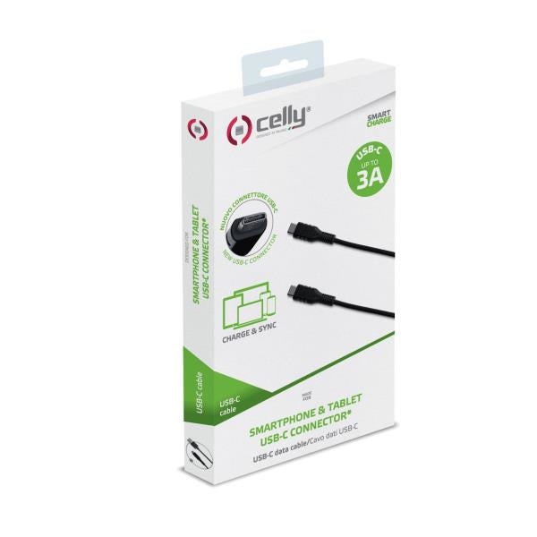 Celly USB-C to USB-C Cable 60W Black (1M)