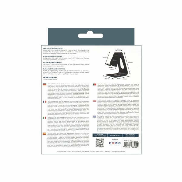 prio Metal Smartphone Holder sort