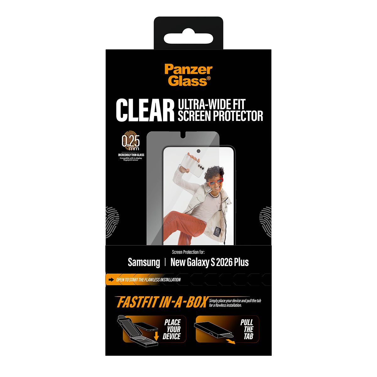 PanzerGlass Screen Protector Samsung Galaxy S26+| Ultra-Wide Fit w. FASTFIT IN-A-BOX