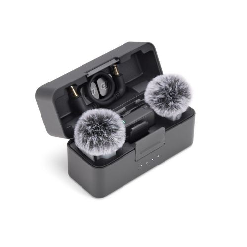 DJI Mikrofon Mic Mini 2 (2TX + 1RX + opladningskasse) Trådløst sæt sort EU (CP.RN.00000529.01)