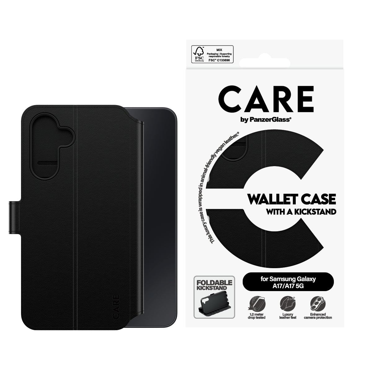 CARE by PanzerGlass Feature Wallet Case m. Kickstand Samsung Galaxy A17 & A17 5G