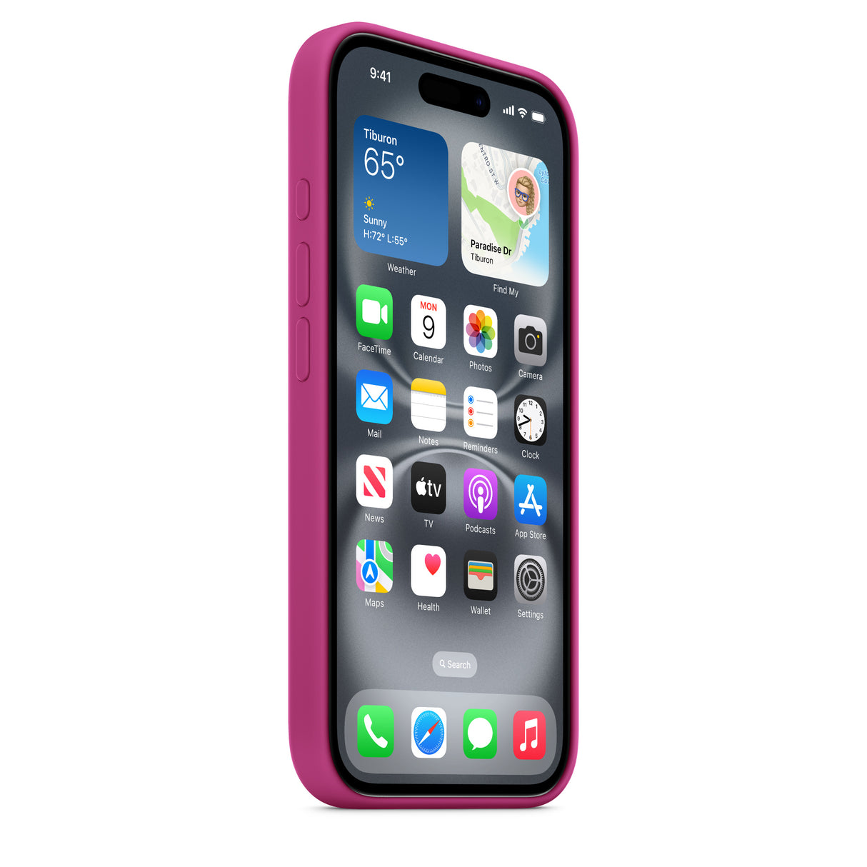 Apple iPhone 16 Silicone Case with MagSafe - Fuchsia