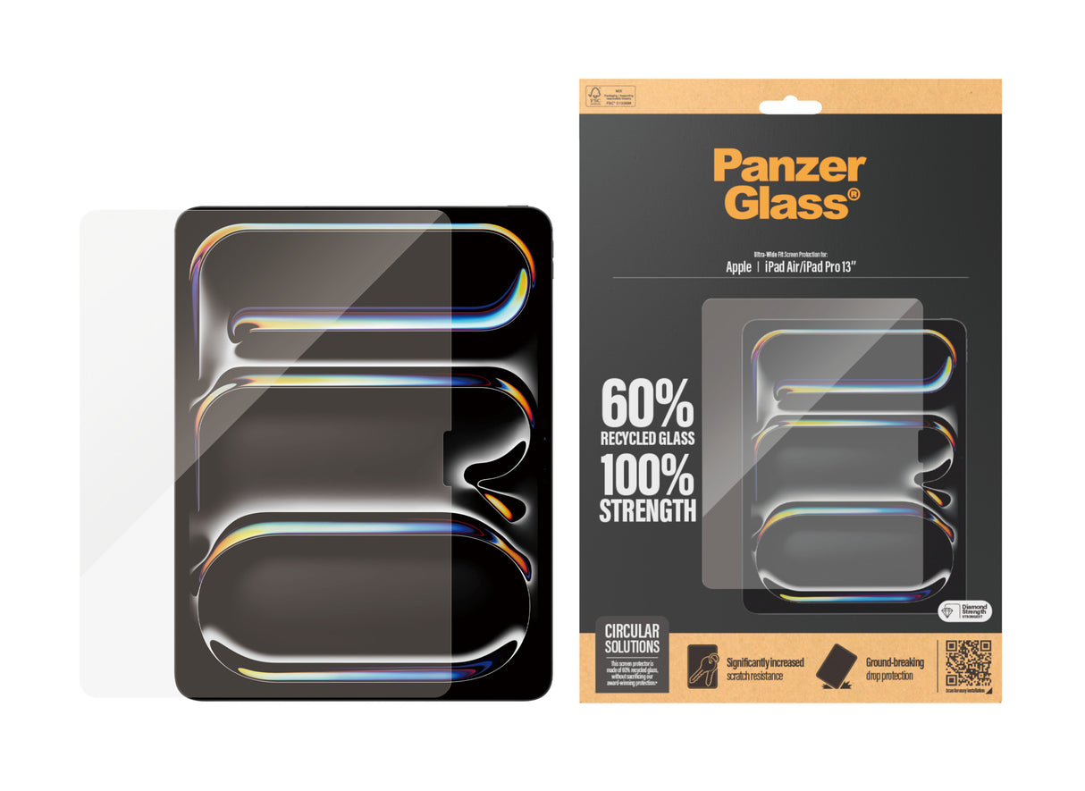 PanzerGlass Screen Protector iPad Air 13" (2024) / iPad Pro 13" (2024) - Ultra-Wide Fit