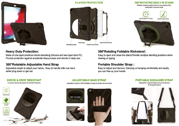 DK Protective Cover for Samsung Galaxy Tab A9+ (SM-X210/SM-X216) (Inkl. Handle & Strap)