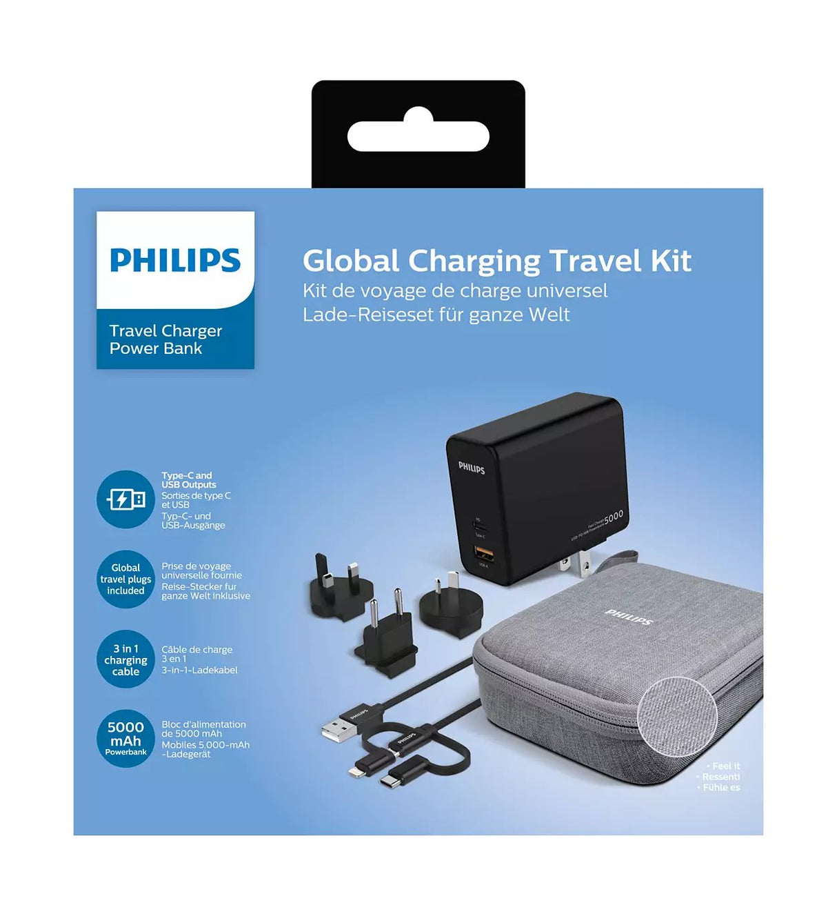 Philips DLP5751T/00 Rejseoplader og powerbank