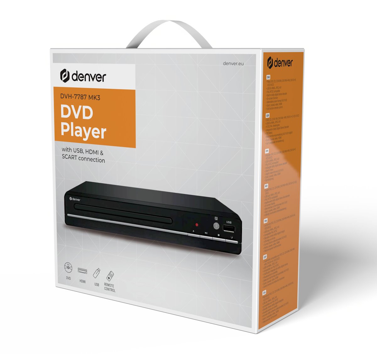Denver DVH-7787MK3 regions-fri DVD-afspiller med HDMI og SCART