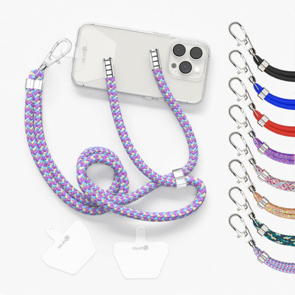 prio Universal Telefonsnor 0,7m lilla+blå+gul