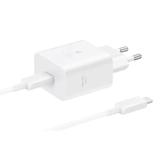 Samsung Travel Charger 45W med Type-C til Type-C-kabel (1,8 m), PD3.0, PDO/PPS, hvid EU (EP-T4511XWEGEU)