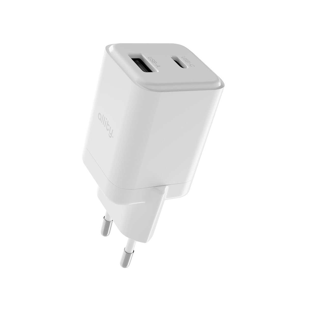 Allity wall charger GaN PD QC ATC-01-30WAC 1x USB-C 1x USB-A 30W white