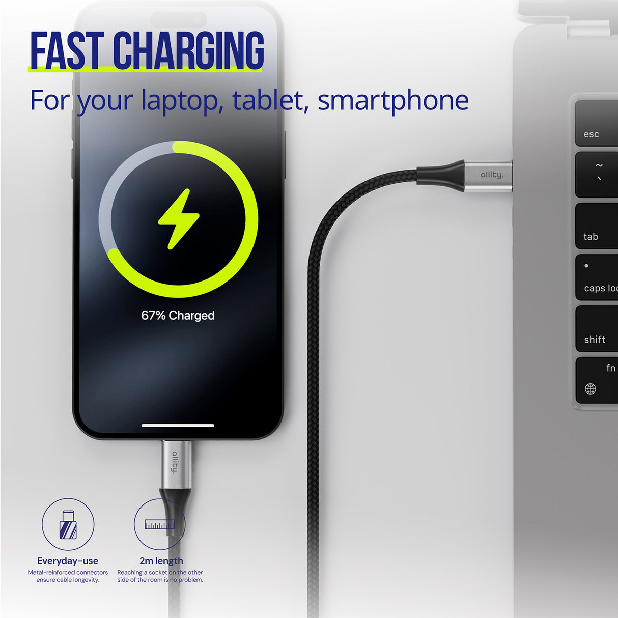 Allity cable AUC-01 USB-C - USB-C 1.0 m 100W black