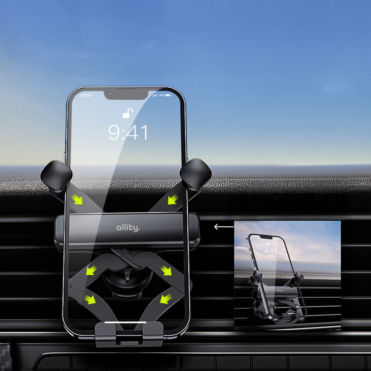 Allity car holder to air vent ACH-100 black