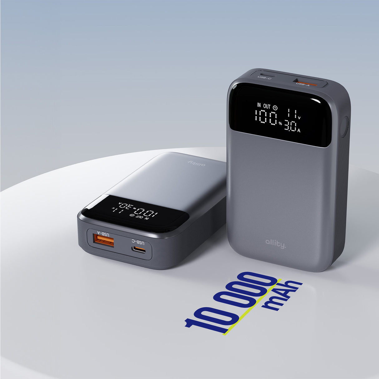 Allity power bank APB-200 PD QC 33W 10000 mAh gray