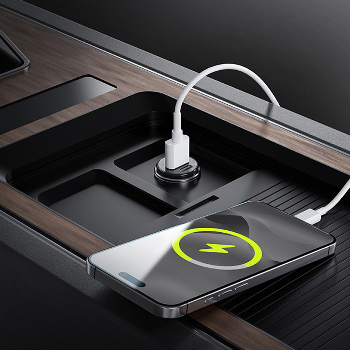 Allity car charger ACC-100-30WAC 1x USB-C 1x USB-A 30W black