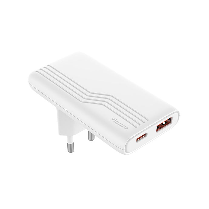 Allity GaN PD QC charger ATC-02-65WAC 1x USB-C 1x USB-A 65W white