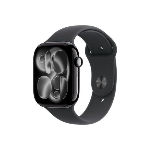 Apple Watch Series 11 (2025) GPS 46mm Jet Black Alu Case, sort sportsbånd S/M EU MEUW4