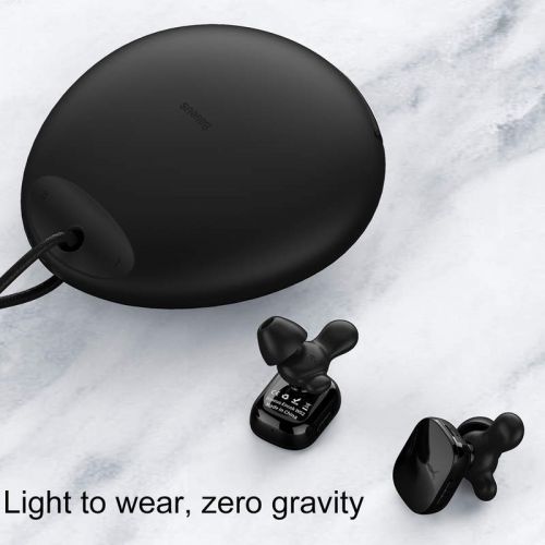 Baseus øretelefon Bluetooth Encok W02 TWS Truly Wireless headset Sort