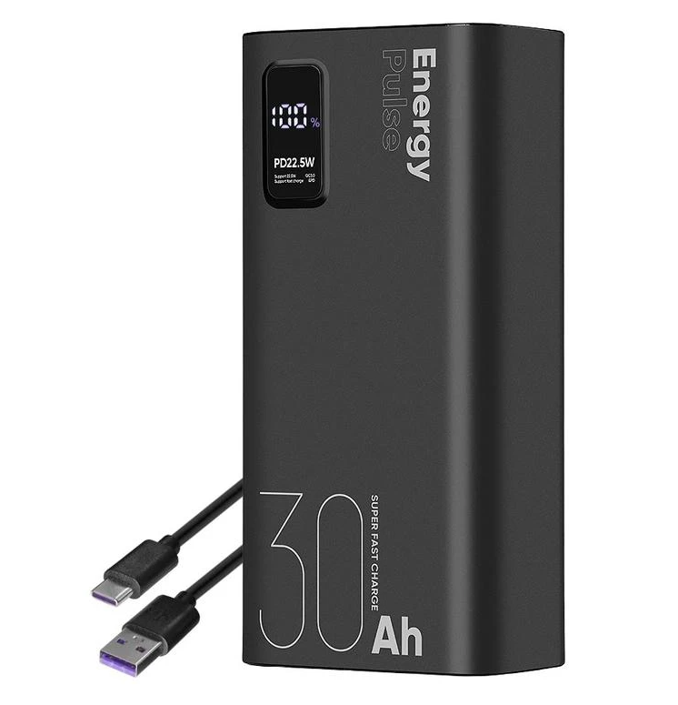 OBAL:ME EnergyPulse Powerbank 30.000mAh 22.5W - Black