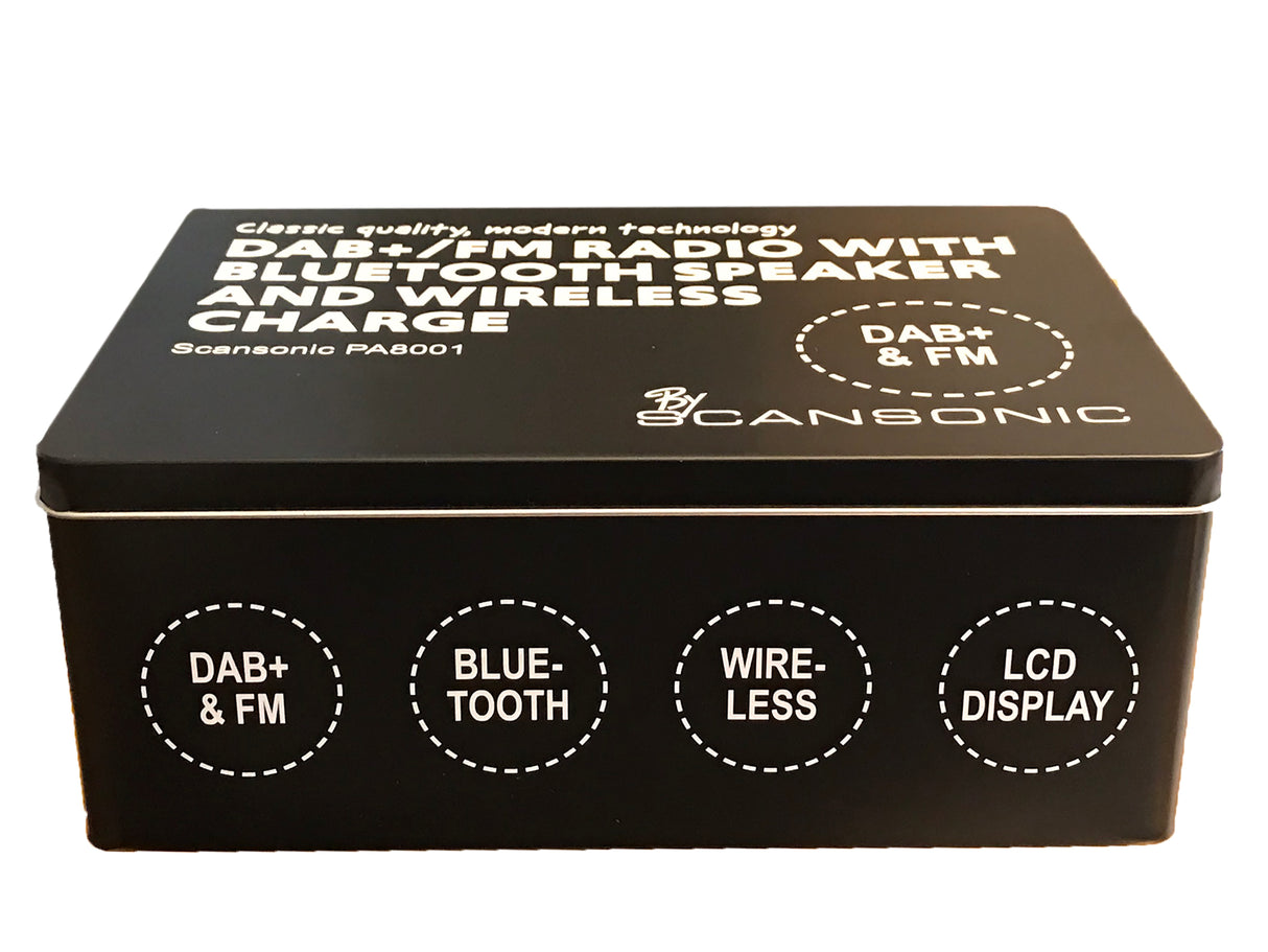 Scansonic PA8001 DAB+ radio med trådløs oplader