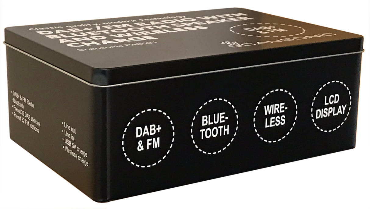 Scansonic PA8001 DAB+ radio med trådløs oplader