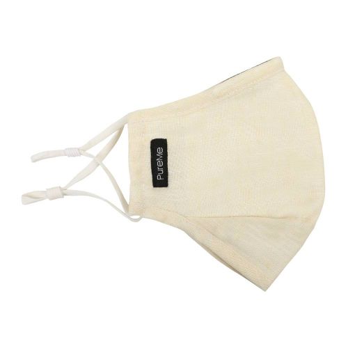 PureMe Genbrugs / justerbar maske Linen 2 stk. N95- filtre inde i pakken Creme