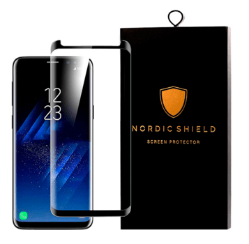 Nordic Shield Samsung Galaxy S8+ Skærmbeskyttelse 3D Curved Sort