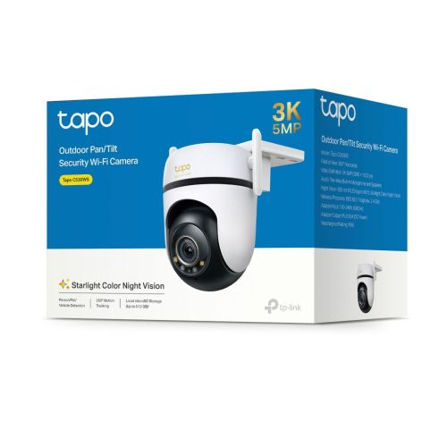 TP-Link Camera Tapo C530WS Wi-Fi Outdoor Pan/Tilt Security 3K 5MP, Night Vision, Hvid EU
