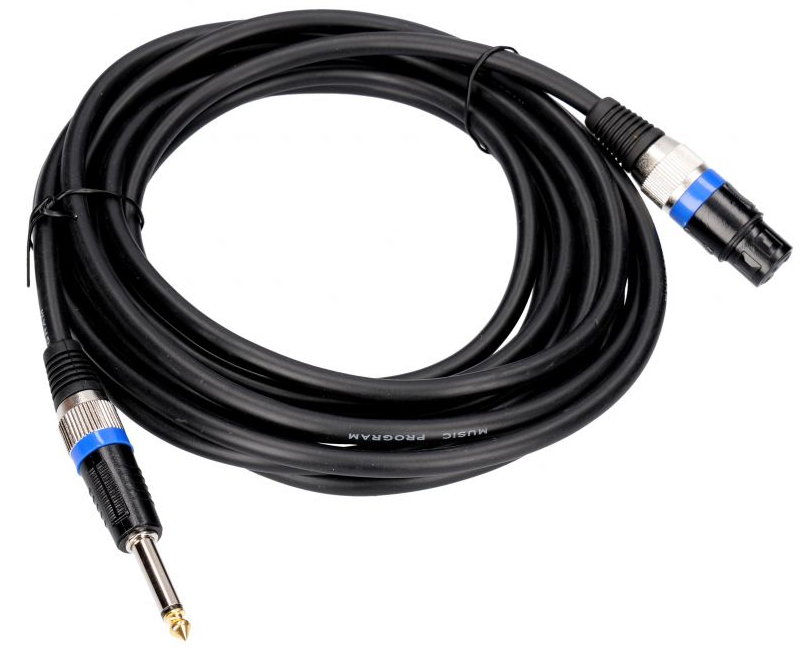 6,35mm jack hanstik mono/3pol XLR-hunstik 5,0m
