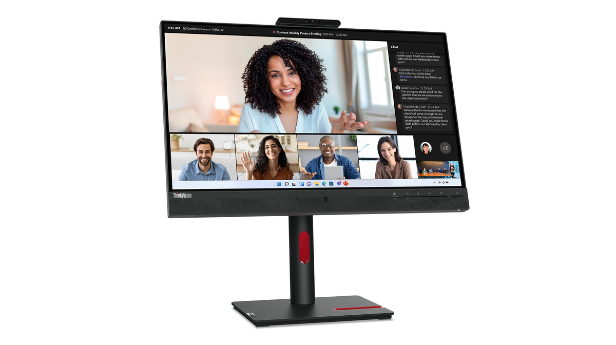 Lenovo ThinkVision T24mv-30 computerskærm 60,5 cm (23.8") 1920 x 1080 pixel Fuld HD LED Sort