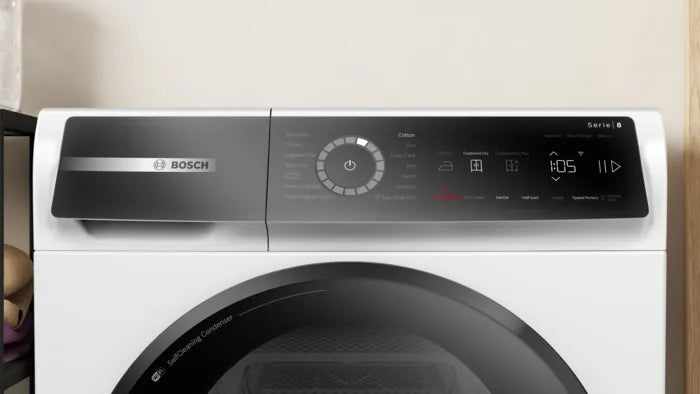 Bosch Serie 8 WQB246DASN tørretumbler Fritstående Front-læsning 9 kg Hvid