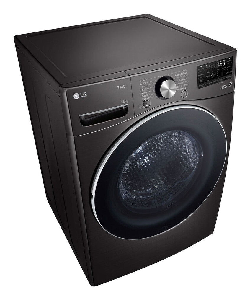 LG RH18U8JVCW tørretumbler Fritstående Front-læsning 18 kg Sort