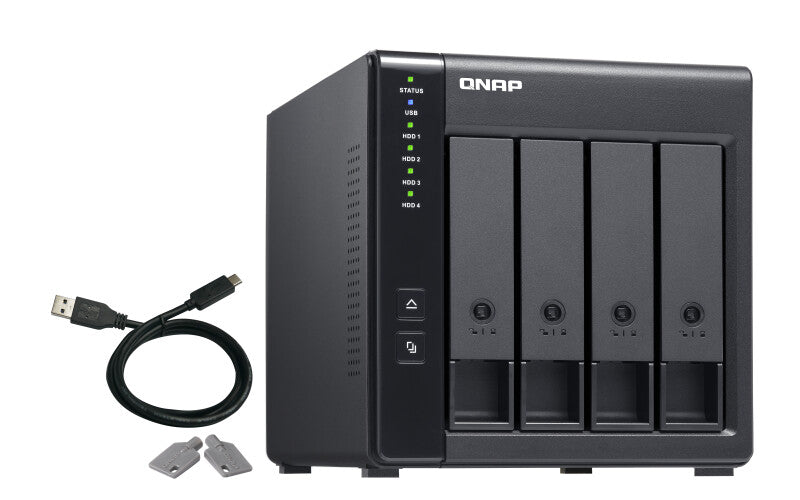 QNAP TR-004 drevkabinet HDD/SSD kabinet Sort 2.5/3.5"