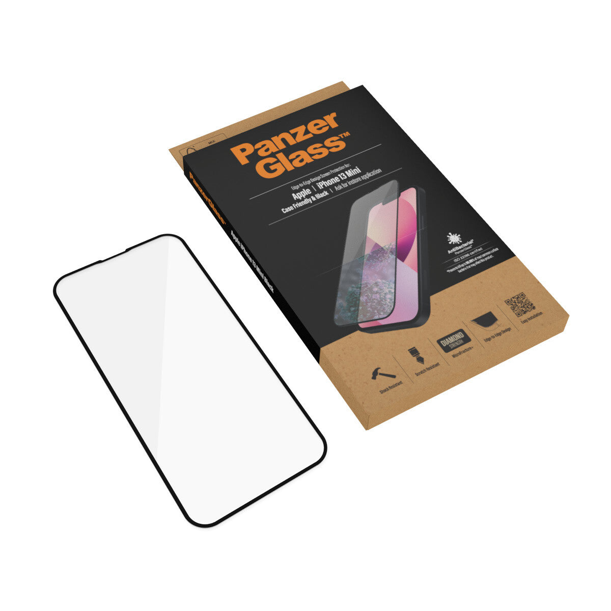 PanzerGlass ® Skærmbeskyttelse iPhone 13 Mini | Edge-to-Edge