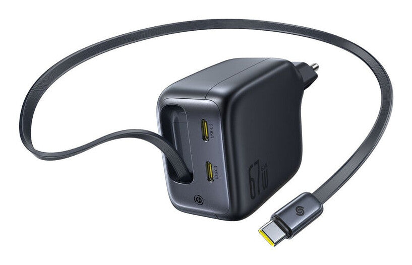 Baseus E0121E00 oplader til mobil enhed Smartphone, Tablet, Laptop, Hovedtelefoner Sort Vekselstrøm Hurtig opladning Indendørs