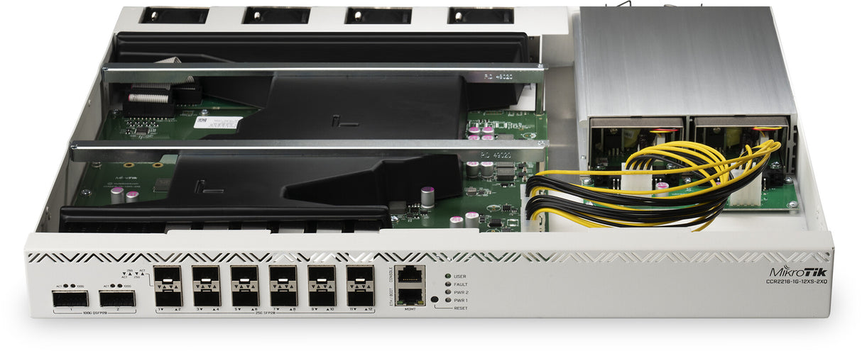 Mikrotik CCR2216-1G-12XS-2XQ kabelforbundet router Gigabit Ethernet Sølv