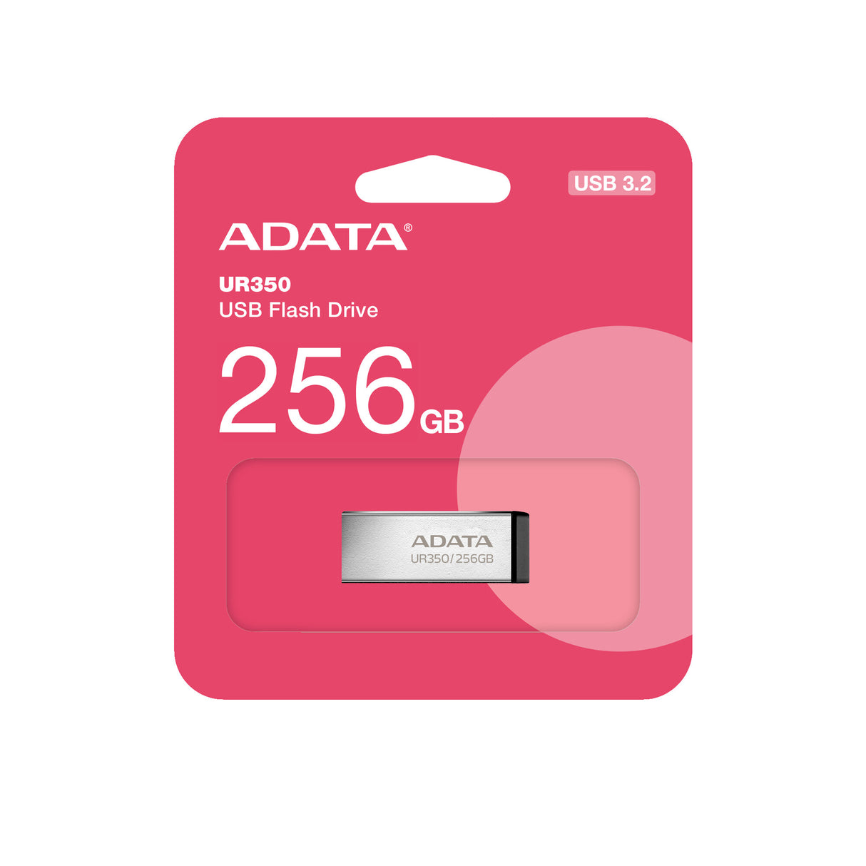 ADATA UR350 USB-nøgle 256 GB USB Type-A 3.2 Gen 1 (3.1 Gen 1) Sort, Sølv