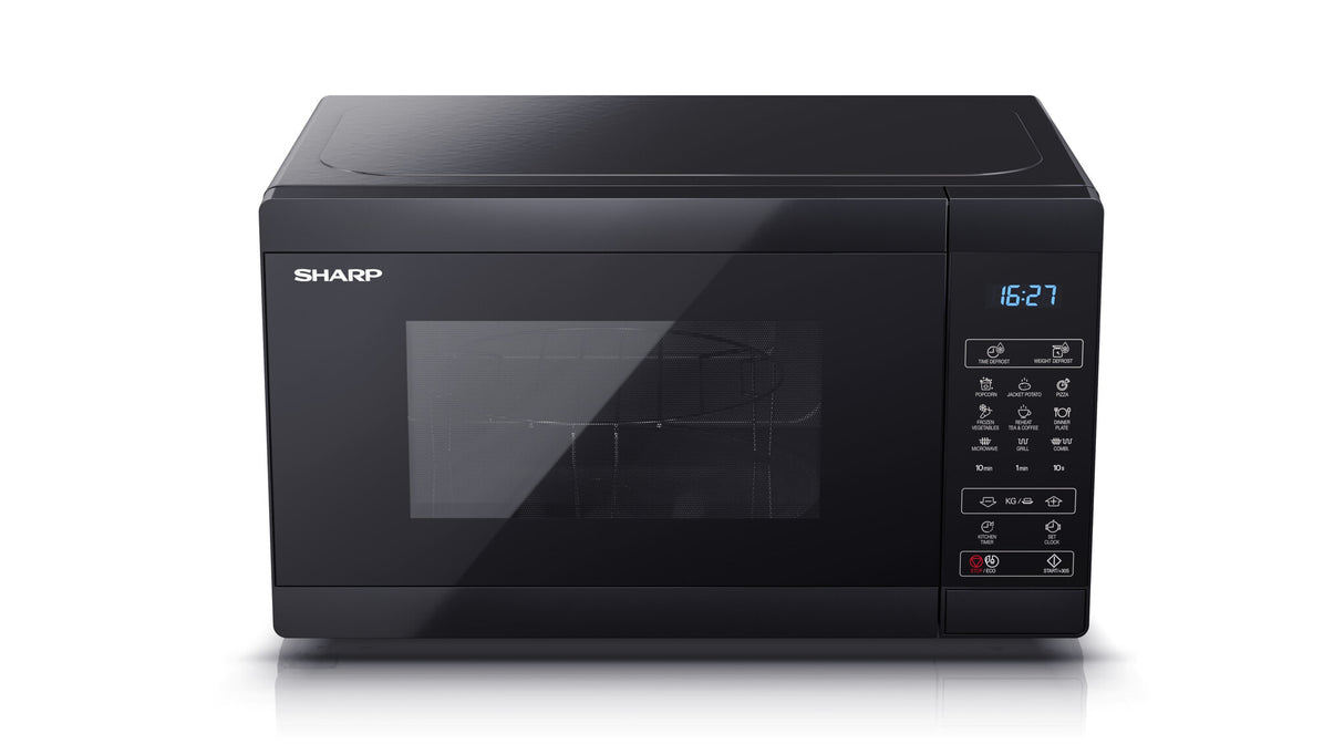 Sharp YC-MG02E-B mikrobølgeovn Sort Grill mikroovn Bordplade 20 L 800 W