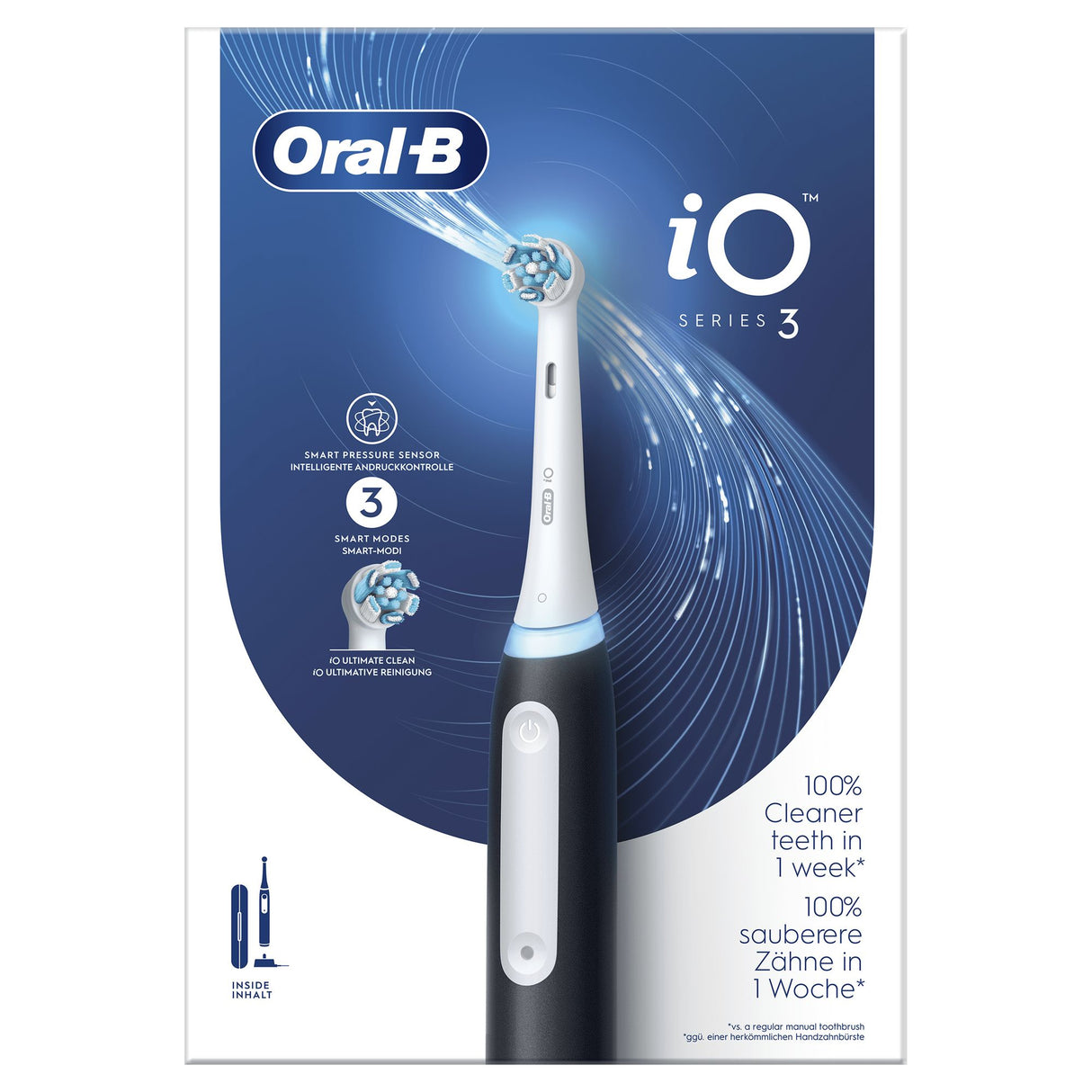 Oral-B 8006540731536 elektrisk tandbørste Voksen Roterende, pulserende tandbørste Sort, Hvid