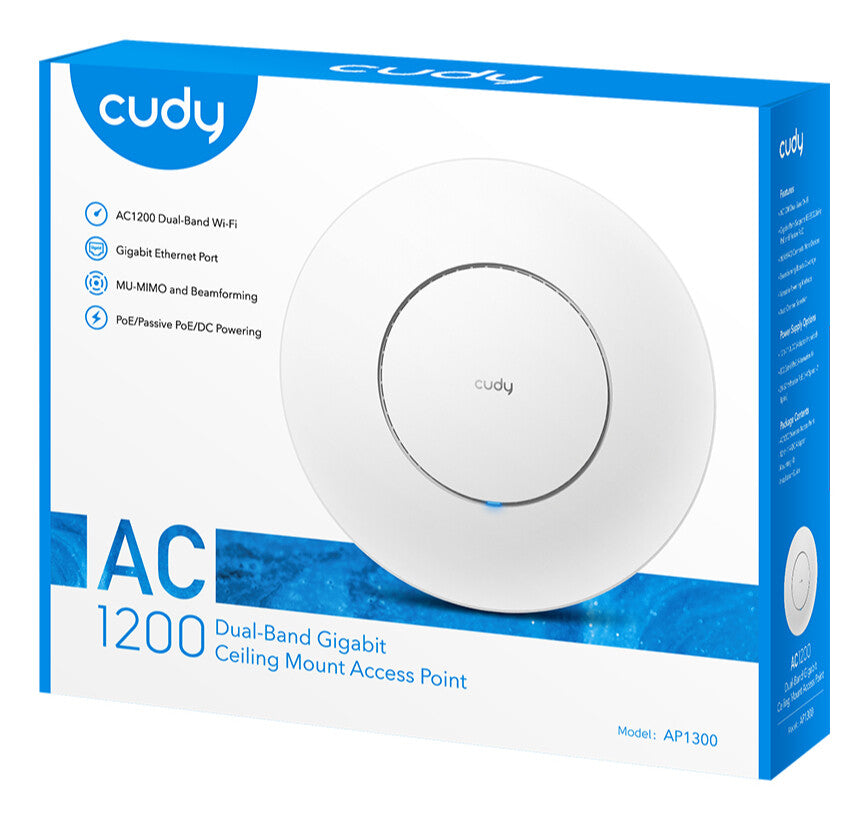 Cudy AC1300 867 Mbit/s Hvid Strøm over Ethernet (PoE)