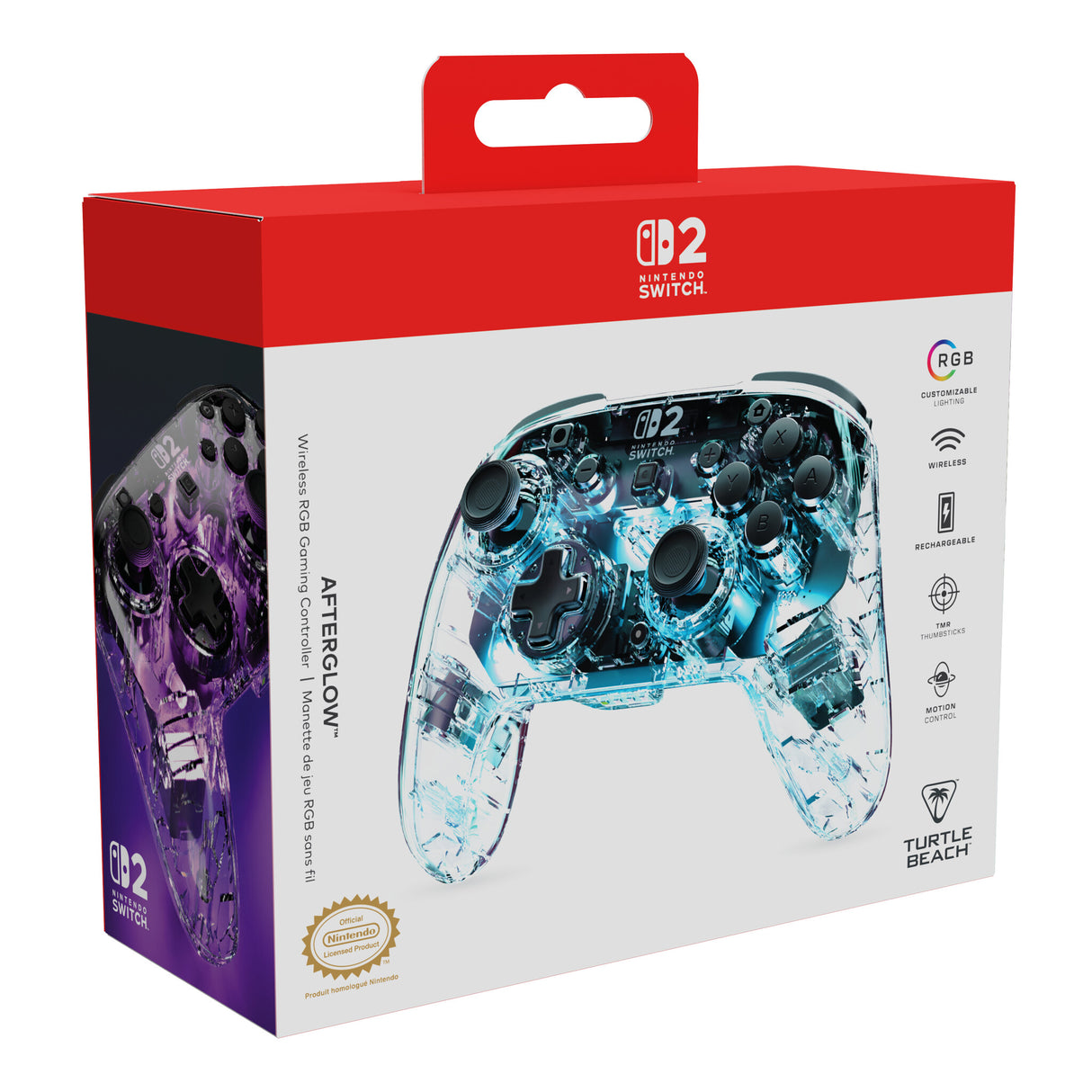 Turtle Beach TBC-8104-95 spil-controller Gennemsigtig USB Gamepad Nintendo Switch, Nintendo Switch 2, Nintendo Switch Lite, Nintendo Switch OLED