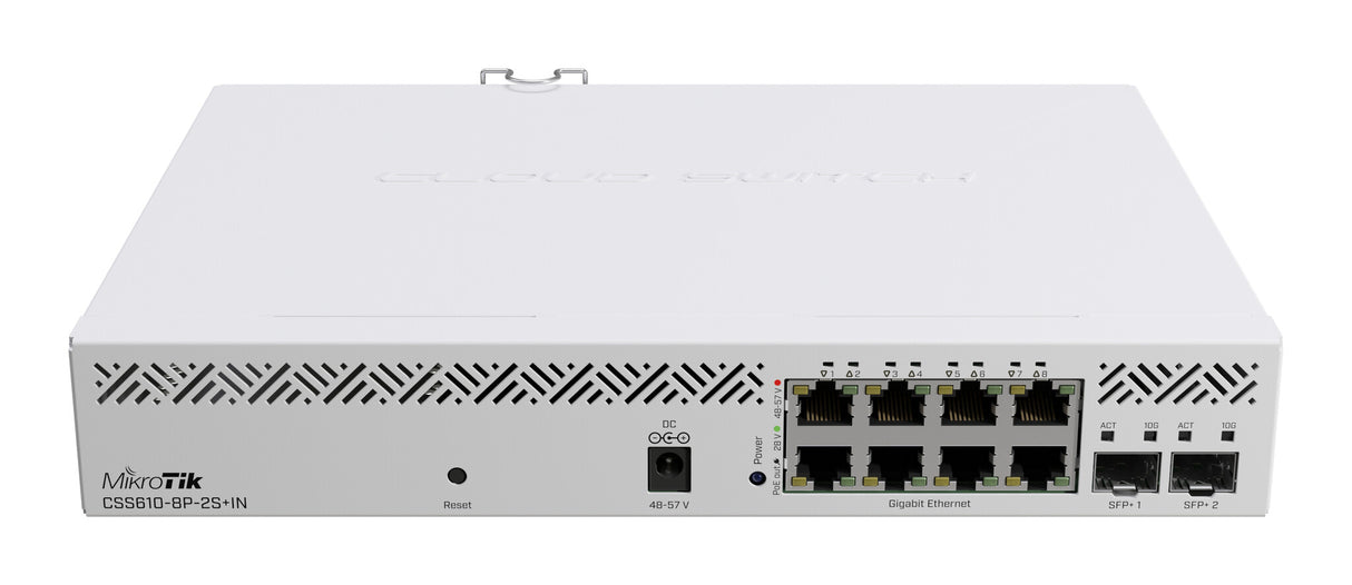 Mikrotik CSS610-8P-2S+IN netværksswitch Administreret Gigabit Ethernet (10/100/1000) Strøm over Ethernet (PoE) Hvid