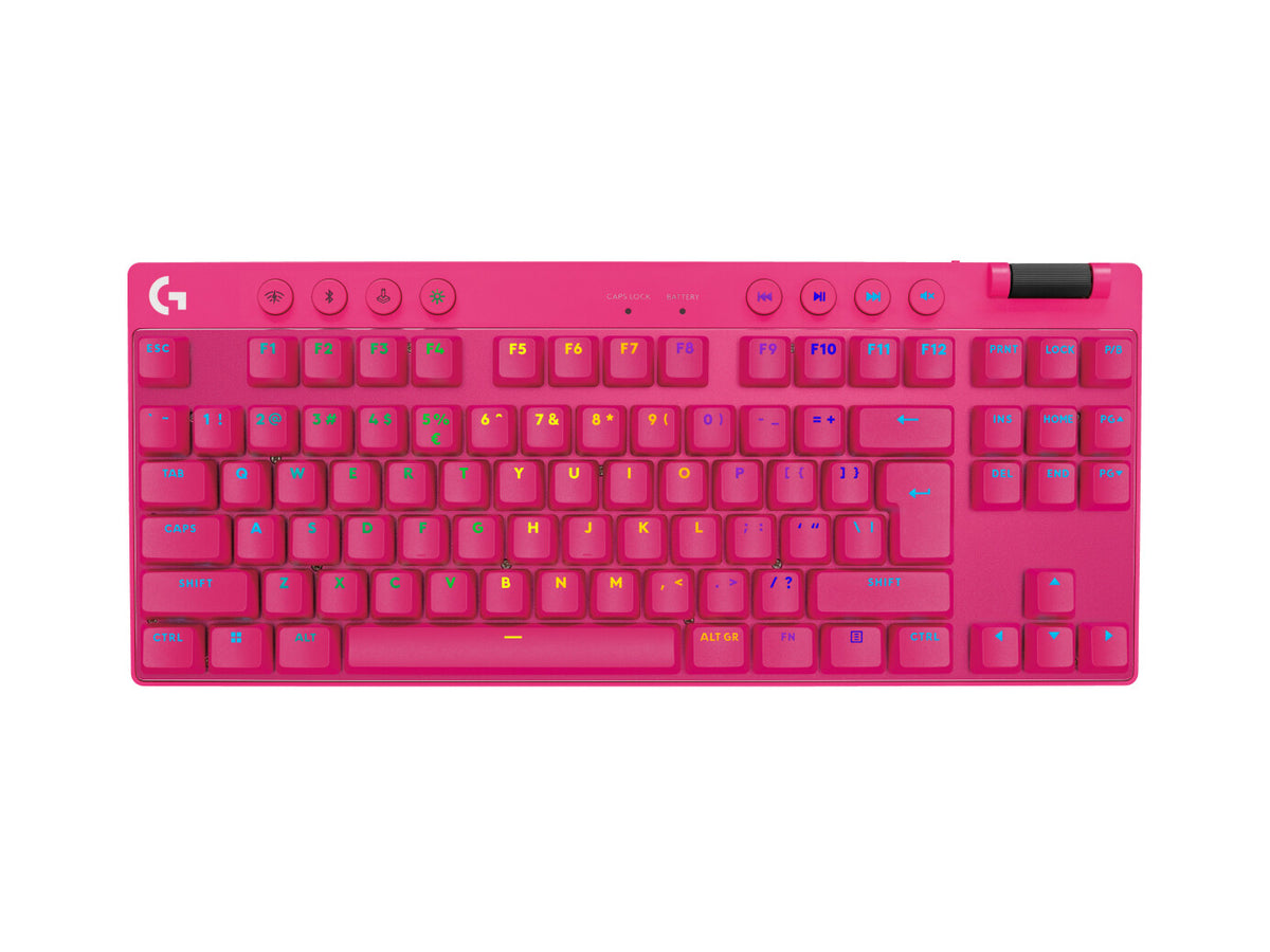 Logitech G PRO X TKL keyboard Gaming RF Wireless + Bluetooth QWERTY US International Magenta
